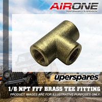 Airone 1/8 NPT FFF Brass Tee Fitting for Air Suspension and Onboard Air Systems