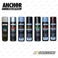 6 Packets of Anchor Industrial Etch Primer Black Aerosol Paint 400g Fast Drying