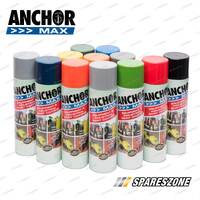 3 Packets of Anchor Max Satin Black Aerosol Paint 400 Gram Fast Drying