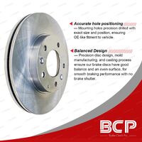 BCP Front Disc Rotors + Brake Pads for Subaru Liberty BC BC6 2.2L 10/89-06/94