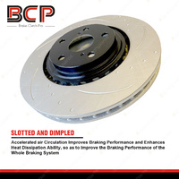 Slotted & Dimpled Pair Front Disc Brake Rotors for Toyota Kluger MCU28 8/03-4/07