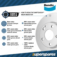 2x Bendix Front GCT Disc Brake Rotors for Ford Focus LS LT LV LW 1.6L 2.0L 05-15