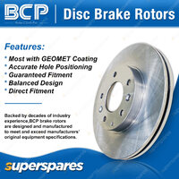 Front BCP Disc Brake Rotors + Bosch Brake Pads for Land Rover Defender 110 L663