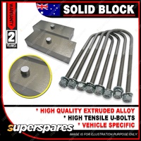 1.5" 38mm Solid Lowering Block kit for Toyota Universal With U-Bolts 19mm Pin