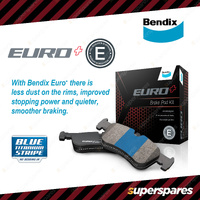 Bendix Rear Euro+ Brake Rotors & Pads for Audi TT FV3 FVP 2.0L 2014-On 1KZ EPB