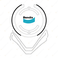 Bendix Park Hand Brake Shoes for HSV Maloo VF 6.2L RWD Ute 2013-2017