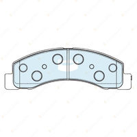 8pcs Front + Rear Bendix HD Brake Pads Set for Ford F250 F250 Aus F350