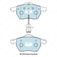 8Pcs Bendix Front + Rear Euro Brake Pads for Audi A4 B5 8D2 8D5 1.8L 2.6L 95-01