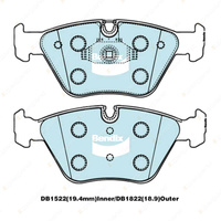 8Pcs Bendix Front + Rear Euro Brake Pads for BMW 530d E60 RWD 170kW 2005-2007