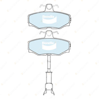 8Pcs Bendix Front + Rear GCT Brake Pads for Jaguar XJ XJ40 XJ81 XJS 3.6L 4.0L