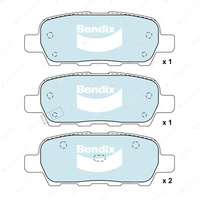 8Pcs Front + Rear Bendix GCT Brake Pads Set for Nissan Pulsar B17 1.8L 2012-2017