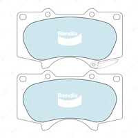 Bendix ULT4WD Brake Pads Set for Mitsubishi Pajero V8W V9W NS NT NW NX BK LWB