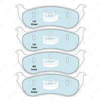 4pcs Bendix Rear 4WD Brake Pads for Ford Explorer UT UX UZ 4.0 4.6
