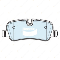 4pcs Bendix Rear 4WD Brake Pads for Land Rover Range Rover Sport L320 AWD