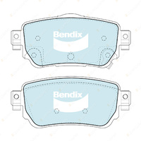 4pcs Bendix Rear 4WD Brake Pads for Nissan Qashqai J11 1.6 2.0 FWD