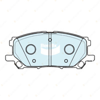 4pcs Bendix Front 4WD Brake Pads for Lexus RX MCU38 330 GSU35 350 MHU38