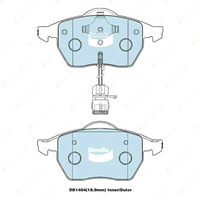 4pcs Bendix Front Euro Brake Pads for Audi 100 C4 A8 4D2 4D8 TT 8N3 8N9