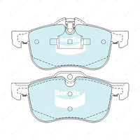 4pcs Bendix Front Euro Brake Pads for MG ZT 160 118 kW 180 130 kW 190 140 kW 2.5