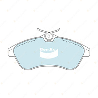 4pcs Bendix Front Euro Brake Pads for Citroen C2 JM C3 FC HB 1.4 1.6 FWD