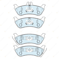 4pcs Bendix Rear Euro Brake Pads for Mercedes Benz M-CLASS ML W163 ABS