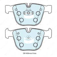 4pcs Bendix Rear Euro Brake Pads for Rolls Royce Phantom RR1 RR2 RR3 6.75