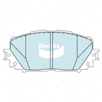 4pcs Bendix Front General CT Brake Pads for Toyota Yaris NCP90 NCP91 NCP93