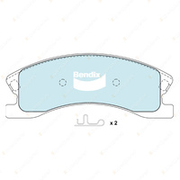 4 x Bendix Front HD Brake Pads for Jeep Grand Cherokee WJ WG 2.7 4.0 4.7