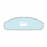 4pcs Bendix Front Heavy Duty Brake Pads for Nissan Patrol Y60 GQ 4.2 AWD