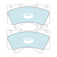 4x Bendix Front HD Brake Pads for Toyota Land Cruiser VDJ UZJ 200 URJ202