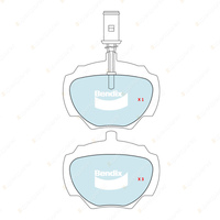 4x Rear Bendix 4WD Brake Pads for Land Rover Defender L316 2.2 2.4 2.5 3.9 4.0 L