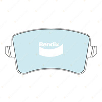 4pcs Bendix Rear Euro+ Brake Pads for Audi A7 RS7 S7 4GA 4GF 3.0L 4.0L 2010-2018