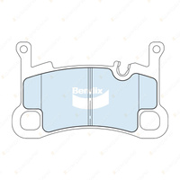 4pcs Bendix Rear Euro+ Brake Pads for Porsche 718 Boxster 982 2.0L 2.5L 4.0L