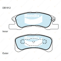 4pcs Bendix Front General CT Brake Pads for Daihatsu Mira L250 L251 L261 1.0
