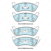 4pcs Bendix Rear General CT Brake Pads for Mercedes Benz M-CLASS ML 320 430 W163