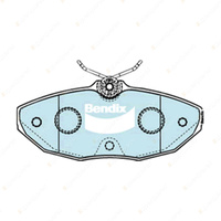 4pcs Bendix Rear General CT Brake Pads for Jaguar S-TYPE X200 4.2 V8 219 kW RWD