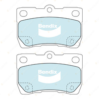 4pcs Bendix Rear General CT Brake Pads for Lexus GS UZS190 GRS190 IS GSE20 GSE21