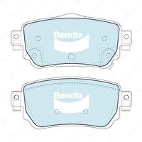 4pcs Bendix Rear General CT Brake Pads for Nissan Leaf Electric ZE1 2017-On