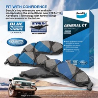 4Pcs Bendix Front General CT Brake Pads for Citroen C4 Aircross 2.0L AWC Wagon