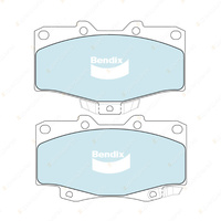4 Bendix Front HD Brake Pads for Toyota Hilux LN 106 111 147 152 167 172