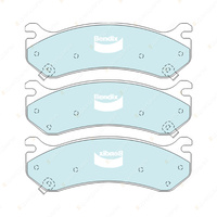 4pcs Bendix Rear Heavy Duty Brake Pads for GMC SIERRA 2500 HD 6.6 D 8.1