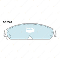 4pcs Bendix Front Ultimate Brake Pads for Dodge Challenger 5.7L 6.2L 6.4L 10-23