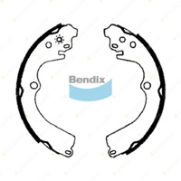 4Pcs Bendix Rear Brake Shoes for Toyota Sera EXY1 1.5L FWD Coupe 1990-1995