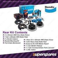 Rear Bendix Big Brake Upgrade Kit for Toyota Hilux GGN25 KUN26 W/O VSC from 2008