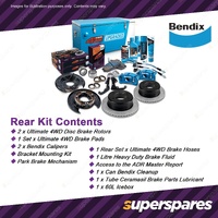 Bendix Rear ULT4WD Big Brake Upgrade Kit for Toyota Land Cruiser HZJ HDJ FZJ 79