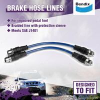 1 Set Bendix Front Ultimate 4WD Brake Hose Kit for Toyota Hilux GUN126 15-On