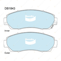8Pcs Front + Rear Bendix 4WD Brake Pads Set for Honda Odyssey RC 2.4 i-VTEC