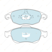 8Pcs Front + Rear Bendix Euro Brake Pads Set for Citroen C4 B7 DS4 1.6 VTi HDi