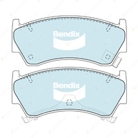 8Pcs Bendix GCT Brake Pads Set for Nissan Pulsar N15 1.6 86 kW FWD Sedan