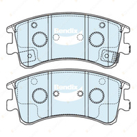 8Pcs Bendix GCT Brake Pads Set for Mazda 6 GY 2.3 122 kW 2.0 DI 105 kW FWD