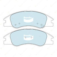 8Pcs Bendix GCT Brake Pads Set for Kia Cerato LD 2.0 105 kW FWD Sedan